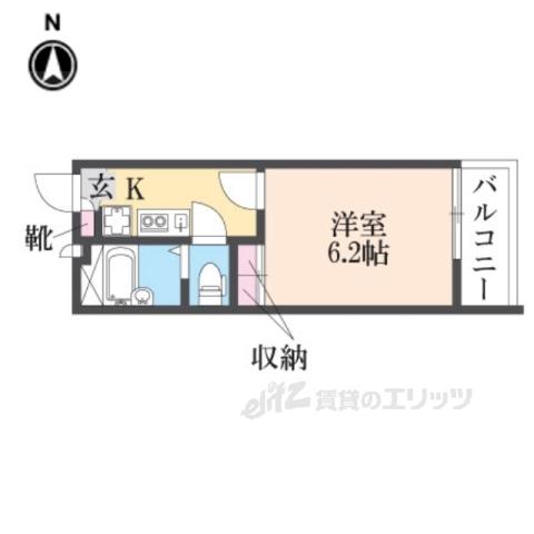 レオパレスカサグランデ(1K/2階)の間取り写真