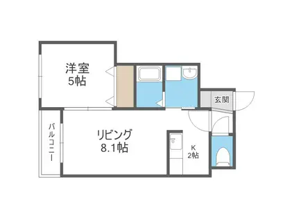 アヴァンツァーレ(1LDK/3階)の間取り写真