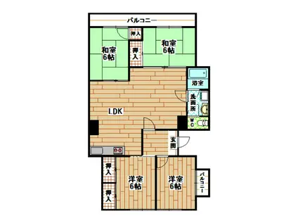 ACビル(4LDK/2階)の間取り写真