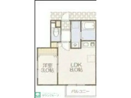 ラ・コンシェリー東千葉(1LDK/1階)の間取り写真