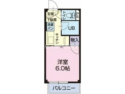 コーポ・サンシャイン(1K/1階)の間取り写真
