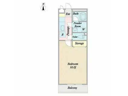 ステラ千里(1K/1階)の間取り写真