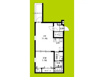 フジパレス大和田III番館(1LDK/1階)の間取り写真