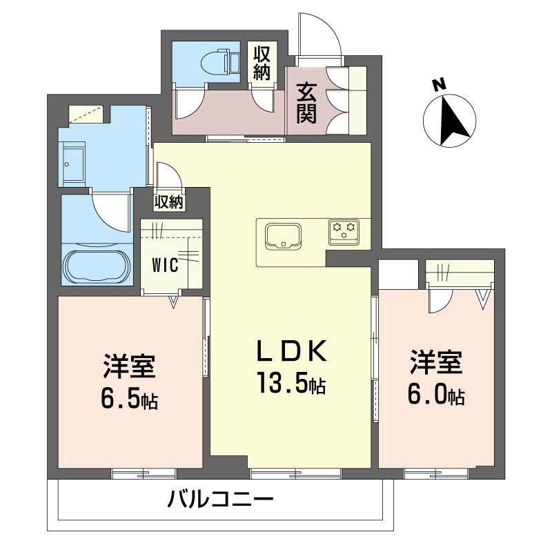 LE CHAINON(2LDK/1階)の間取り写真