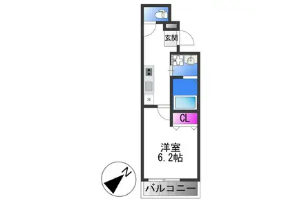 フジパレス中央長田II番館(1K/1階)の間取り写真