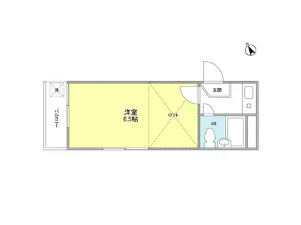 シャンテ中井(ワンルーム/3階)の間取り写真