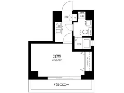 LE-LION清澄白河(1K/6階)の間取り写真