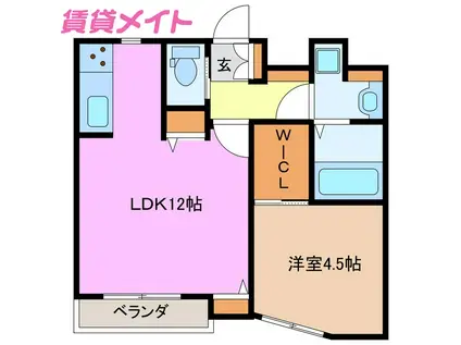 サンフェリーチェ(1LDK/3階)の間取り写真