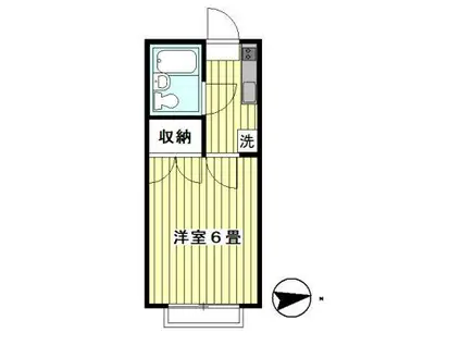 サンヒル目白II(1K/1階)の間取り写真