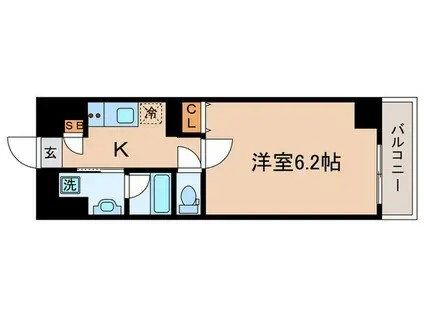 アスヴェル京都西七条(1K/9階)の間取り写真