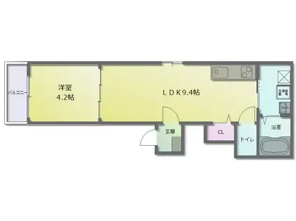 ル・グランロータス(1LDK/3階)の間取り写真