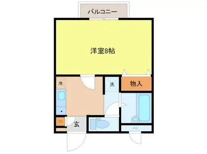 花立ハイツ(1K/2階)の間取り写真