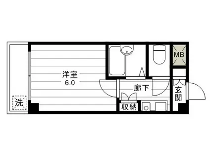 サンシャイン高殿(1K/3階)の間取り写真