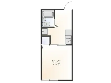 小金井ハイム(1K/1階)の間取り写真