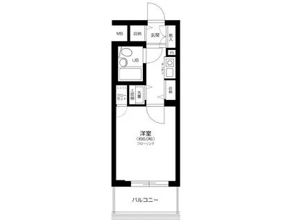 東急ドエル・アルス大塚台(1K/6階)の間取り写真