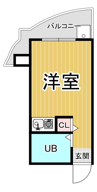 エフアールマンション(ワンルーム/3階)の間取り写真