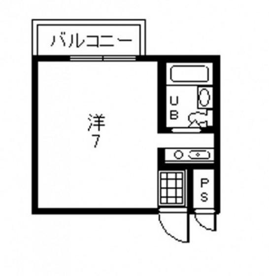 K・B・M三筋(1K/4階)の間取り写真