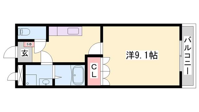 プランドールソフィア(1K/2階)の間取り写真