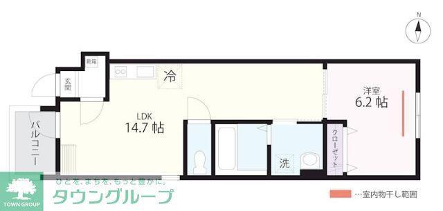 QUIET CRAB HOUSE TOGETHER瀬谷(1LDK/1階)の間取り写真