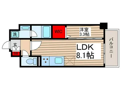 LUXENEPAWS南行徳(1LDK/4階)の間取り写真