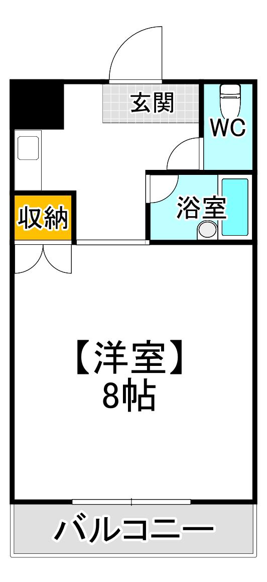 ファイブ南方(1K/2階)の間取り写真