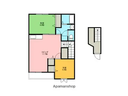 JR紀勢本線 黒江駅 徒歩8分 2階建 築29年(2LDK/2階)の間取り写真