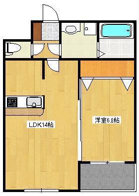 ADVANCE武蔵野台(1LDK/1階)の間取り写真