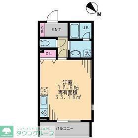 ガーデンテラス柿の木坂(ワンルーム/2階)の間取り写真