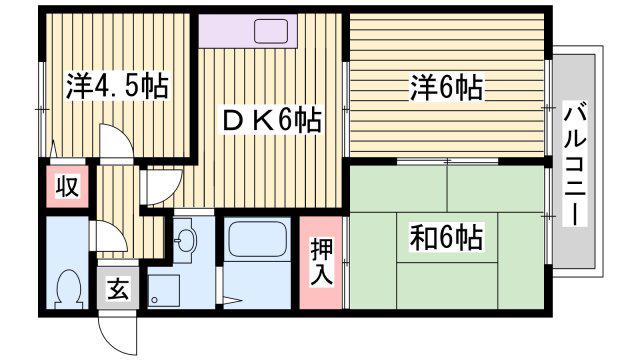 ハイツナカノ(3DK/2階)の間取り写真