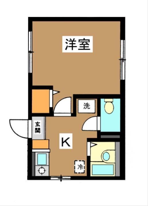 フォレスタ田園調布(1K/2階)の間取り写真