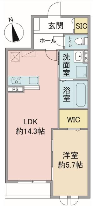 ユアメゾン メイプル(1LDK/2階)の間取り写真