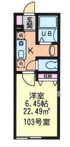JSコート駒沢(1K/1階)の間取り写真
