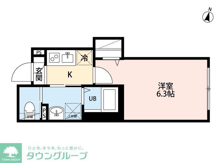 ROBOT HOME 東浦和II(1K/3階)の間取り写真