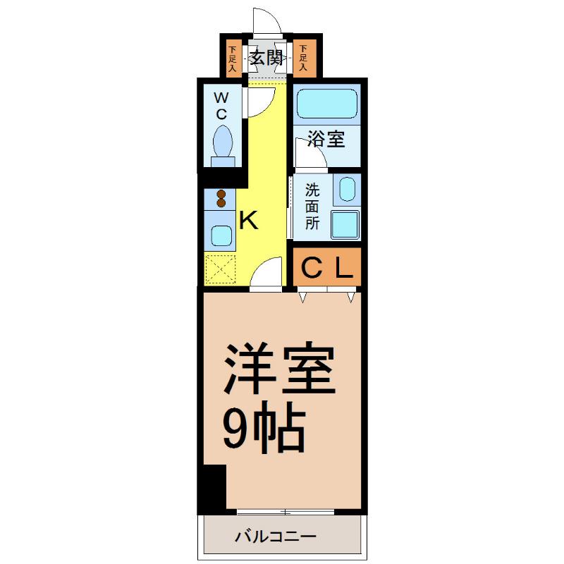 レジディア東桜(1K/5階)の間取り写真