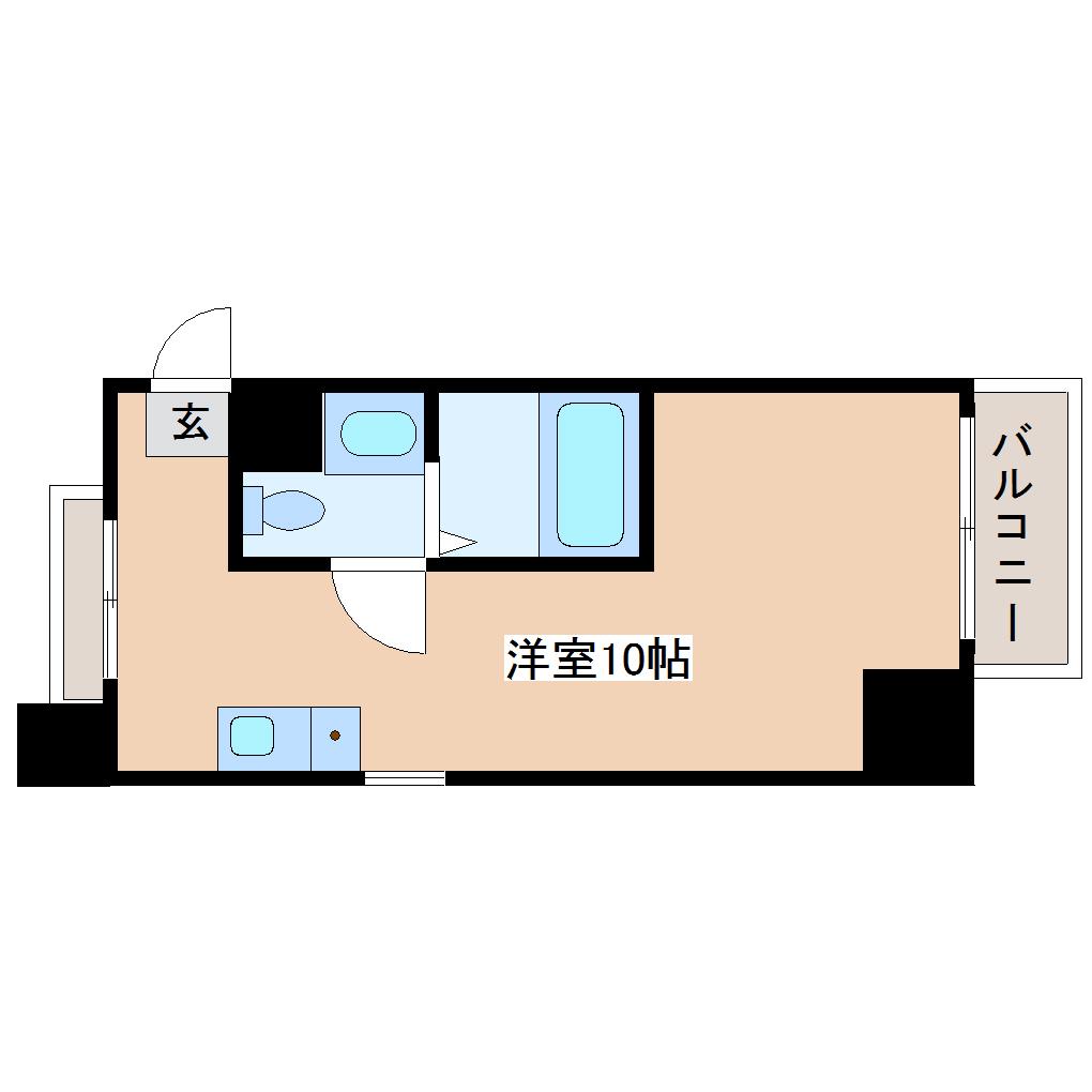 パレスRX大和町(ワンルーム/10階)の間取り写真