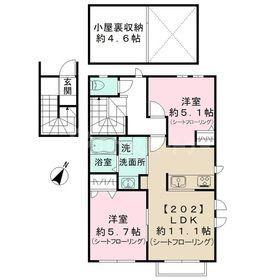 WIN VILLA 錦(2LDK/2階)の間取り写真