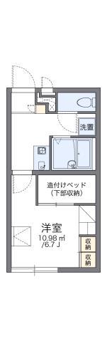 レオパレスHARUHI(1K/1階)の間取り写真