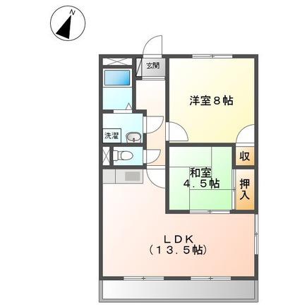 メゾン・ボヌール(2LDK/3階)の間取り写真