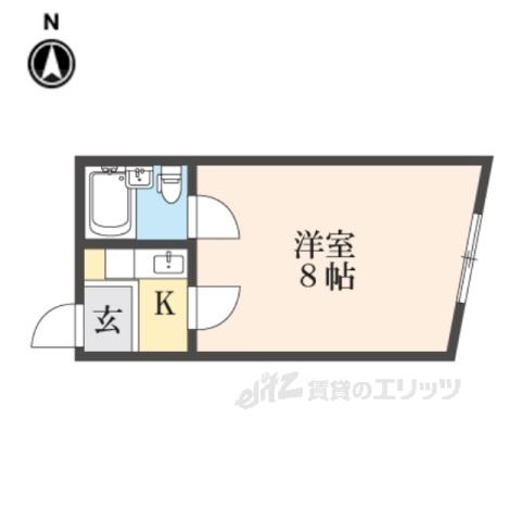 諏訪東生駒ビル(1K/3階)の間取り写真