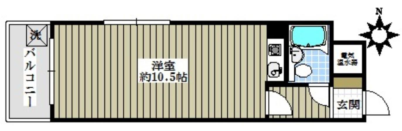 本郷ハイツ(ワンルーム/1階)の間取り写真