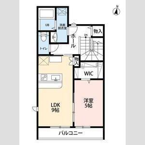 LOTUS豊岡(1LDK/2階)の間取り写真