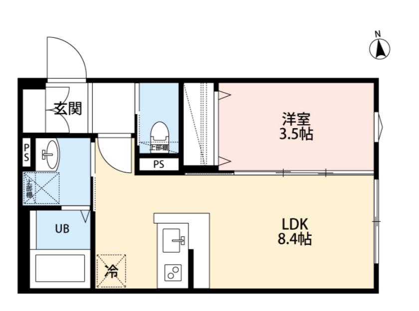 ROBOT HOME 竹ノ塚(1LDK/3階)の間取り写真