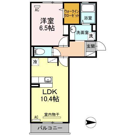 ボヌール コート(1LDK/2階)の間取り写真