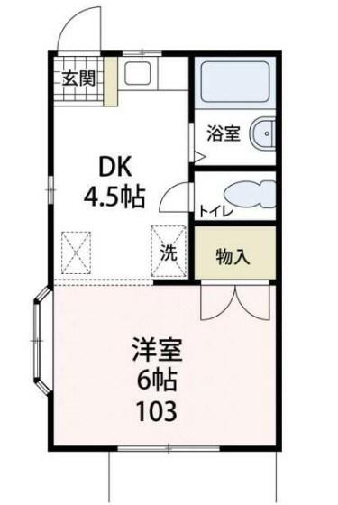 メゾン茜(1DK/1階)の間取り写真