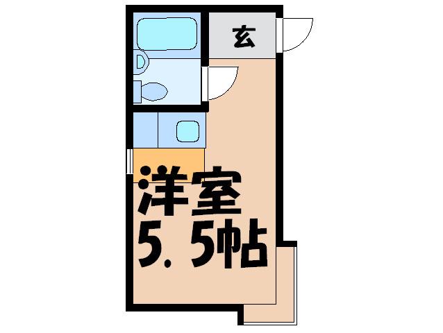 カーシュ上馬(ワンルーム/2階)の間取り写真