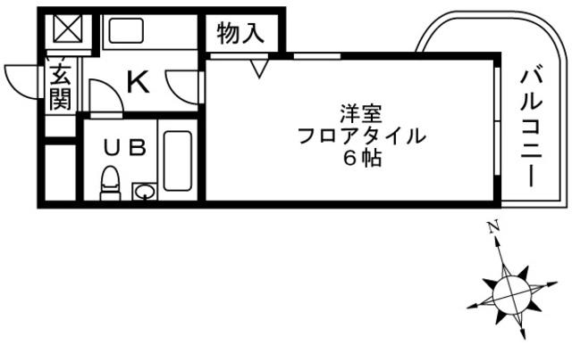 持田レジデンス(1K/1階)の間取り写真