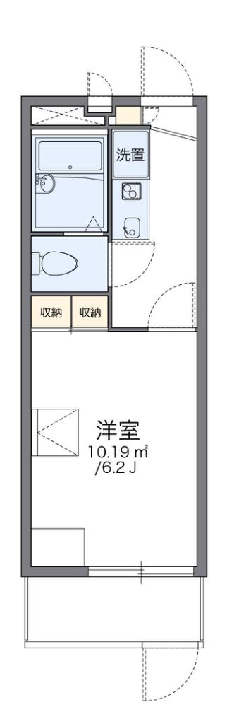 レオパレス加美(1K/1階)の間取り写真