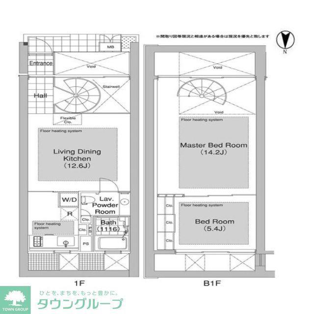 エルスタンザ代官山(2LDK/1階)の間取り写真