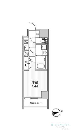 ブラウ池袋(1K/12階)の間取り写真