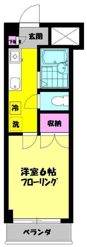 PROCECAN(1K/4階)の間取り写真